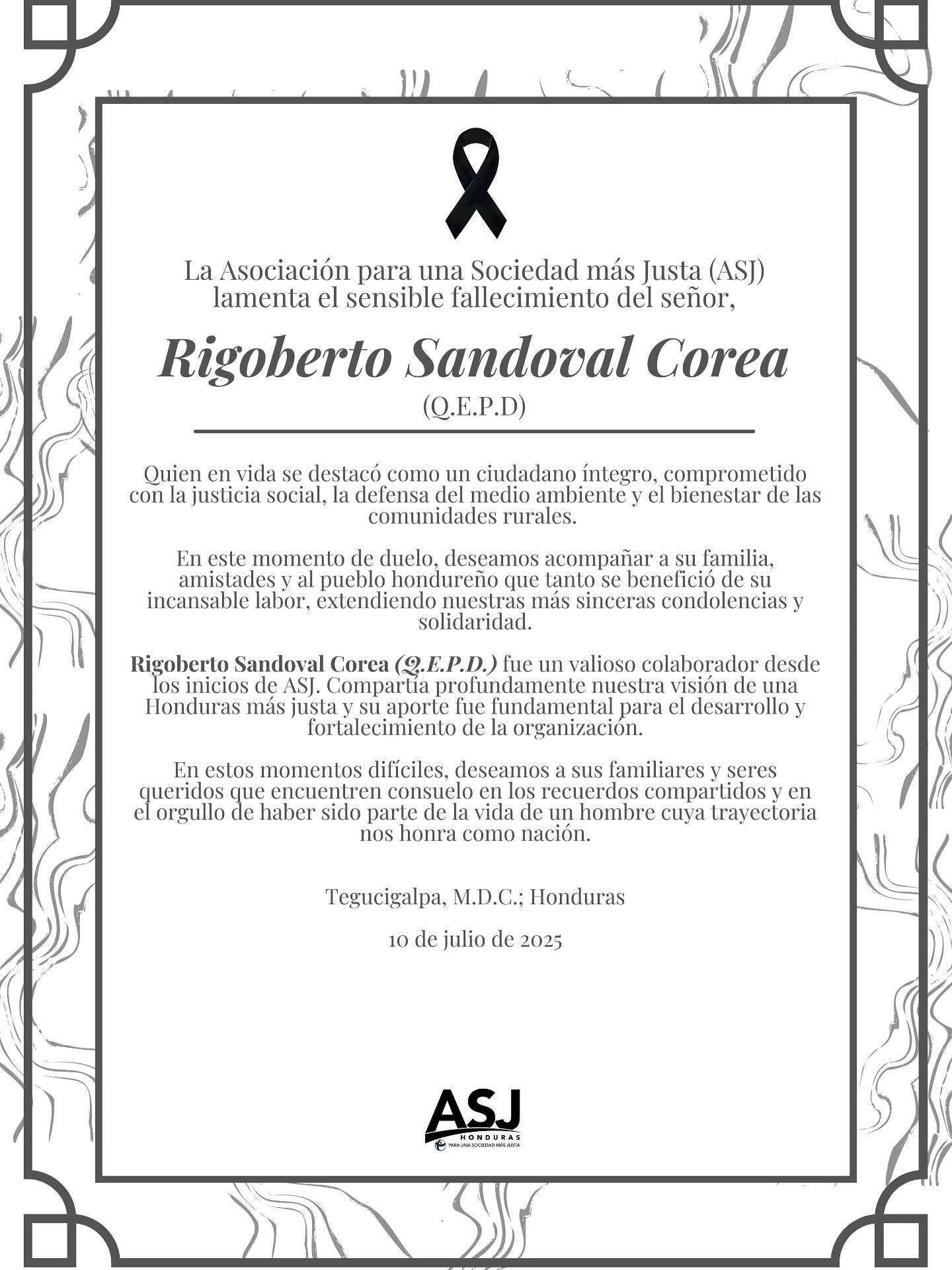 Nota de duelo de ASJ