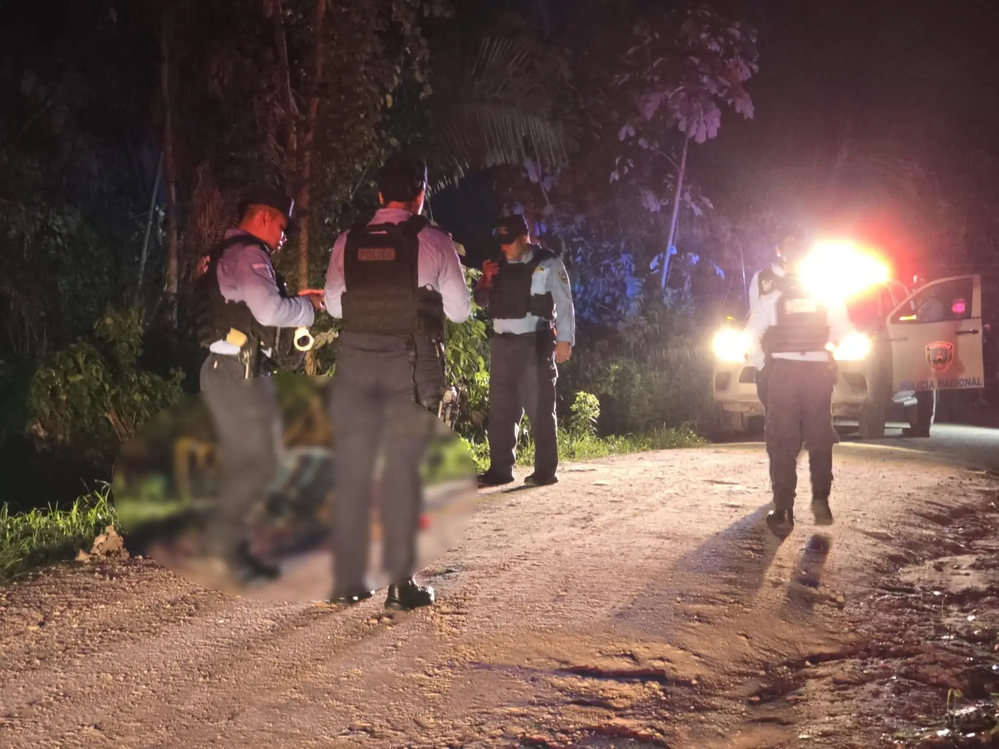 Lugar donde hallaron a mujer sin vida y atada en Choloma