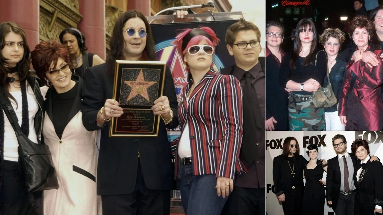 Foto de Ozzy Osbourne junto a sus hijos 