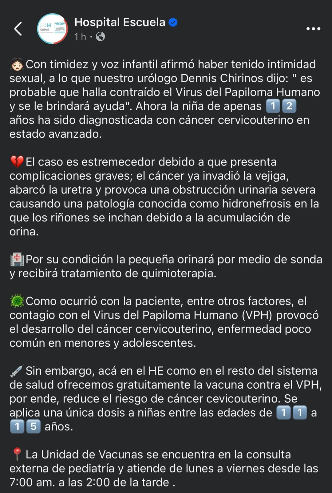 Publicación de Facebook