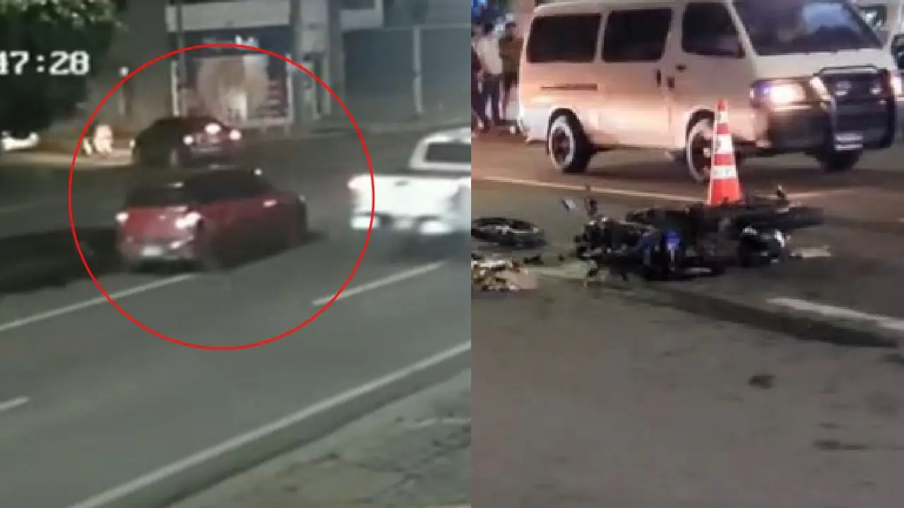 Video muestra accidente que dejó sin vida a pareja en moto en bulevar Morazán Imagen de Video muestra accidente que dejó sin vida a pareja en moto en bulevar Morazán