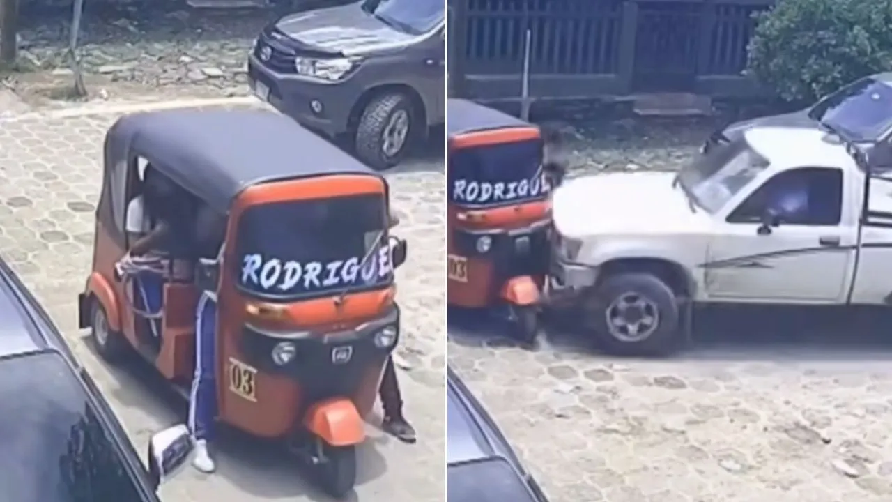 Mototaxi es embestida por vehículo en Intibucá; pasajeros se salvan de milagro Imagen de Mototaxi es embestida por vehículo en Intibucá; pasajeros se salvan de milagro
