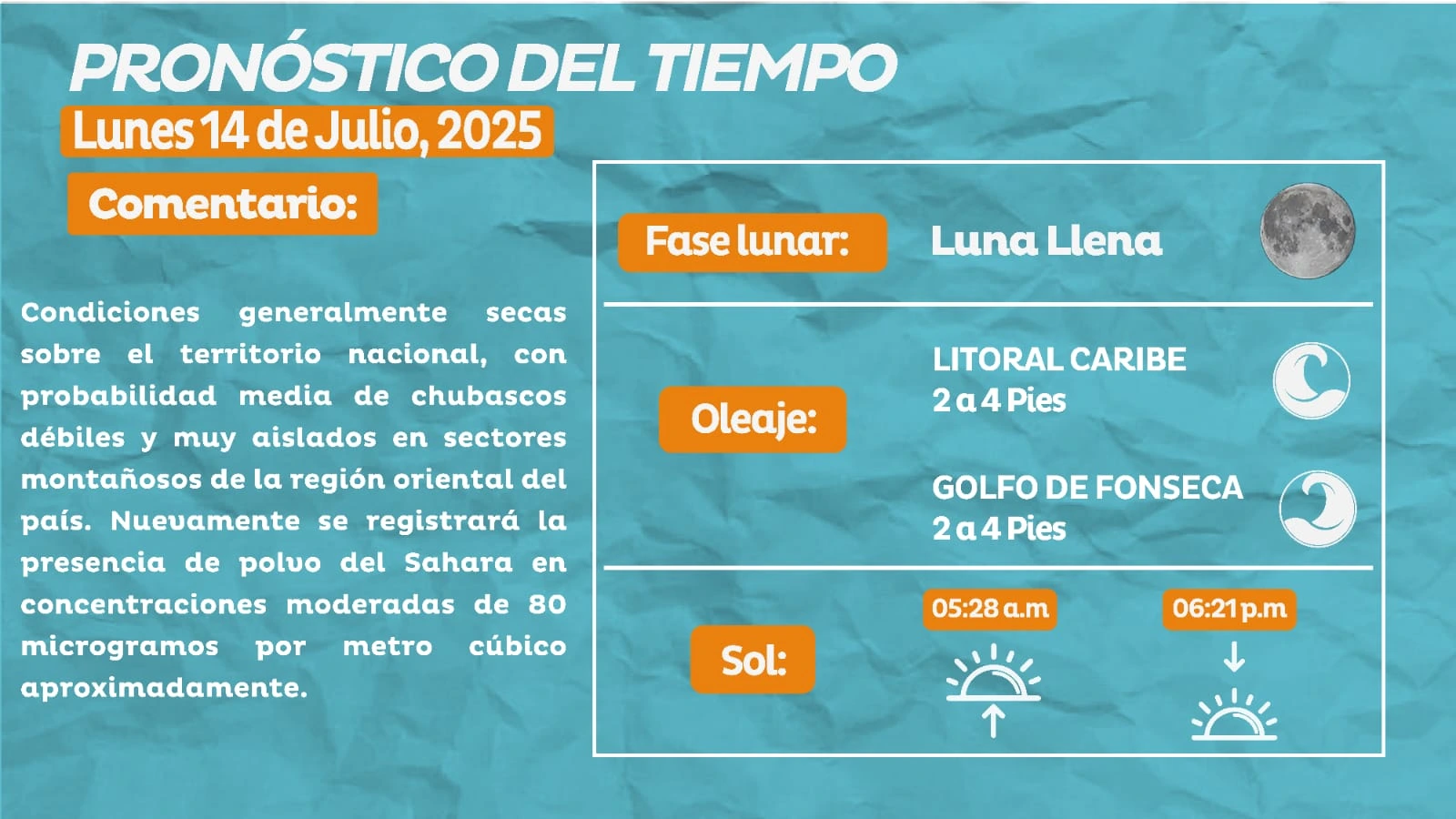 Foto sobre el pronóstico del clima