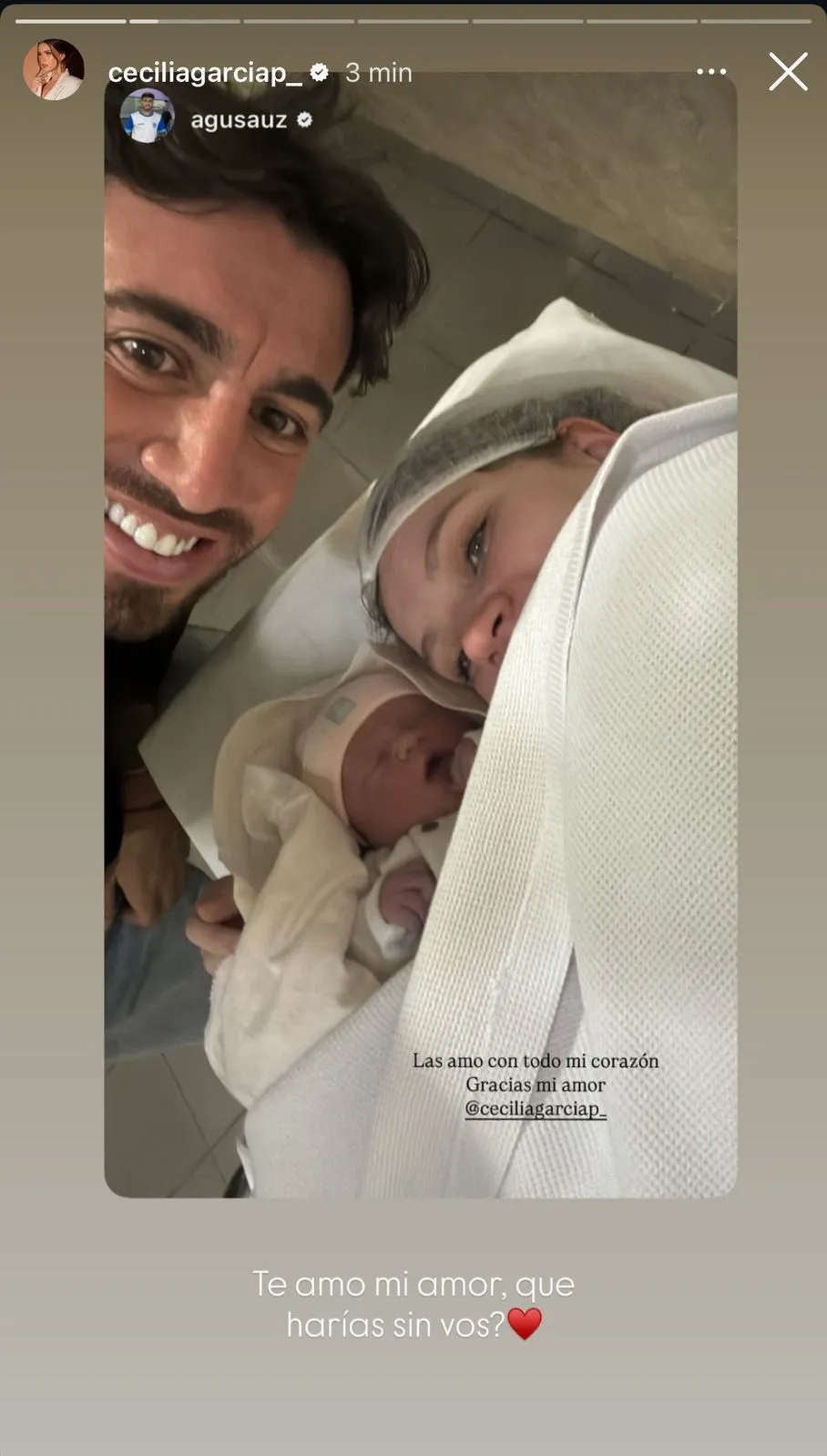 Cecilia y Agustín con su hija