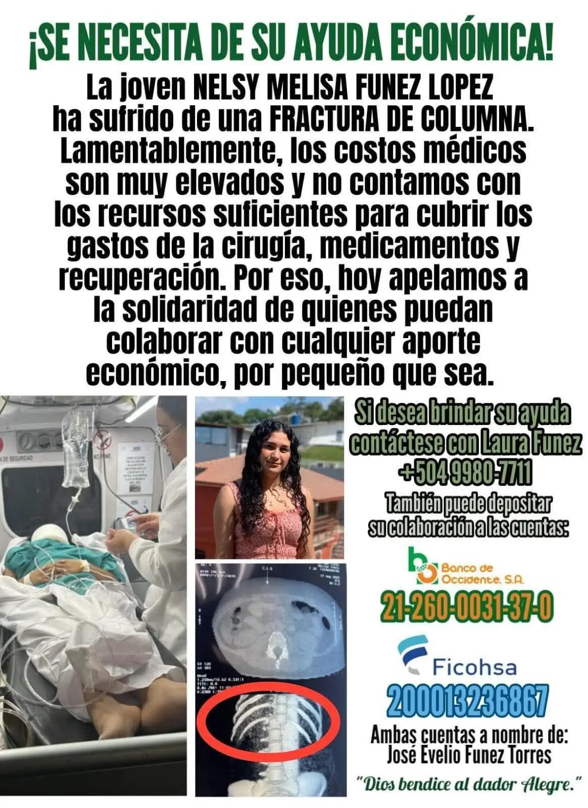 familia pide ayuda para operar a la joven