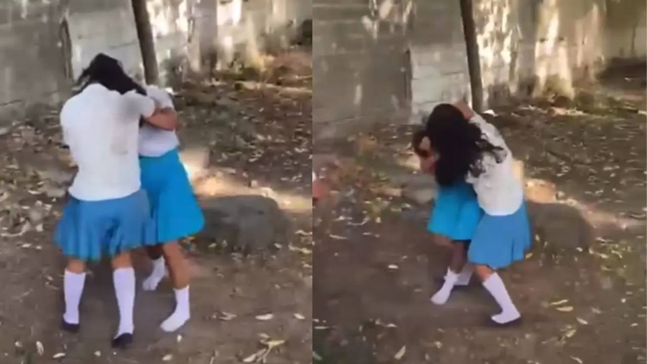Imagen de '¡Dale, dale!': estudiantes se van a los golpes y se jalan del pelo en Colón