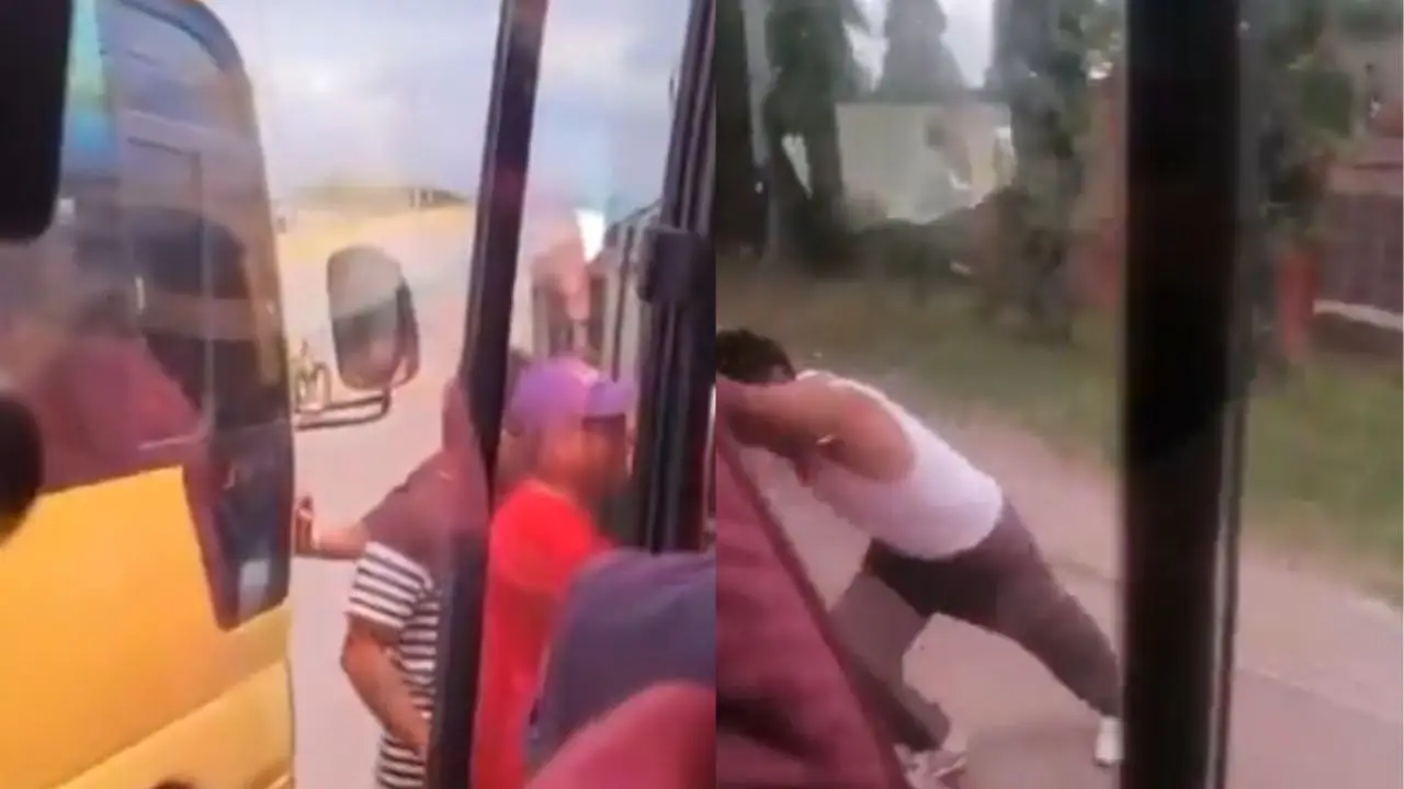 Imagen de VIDEOS: Transportistas atacan a estudiantes de la UNAH por usar buses privados