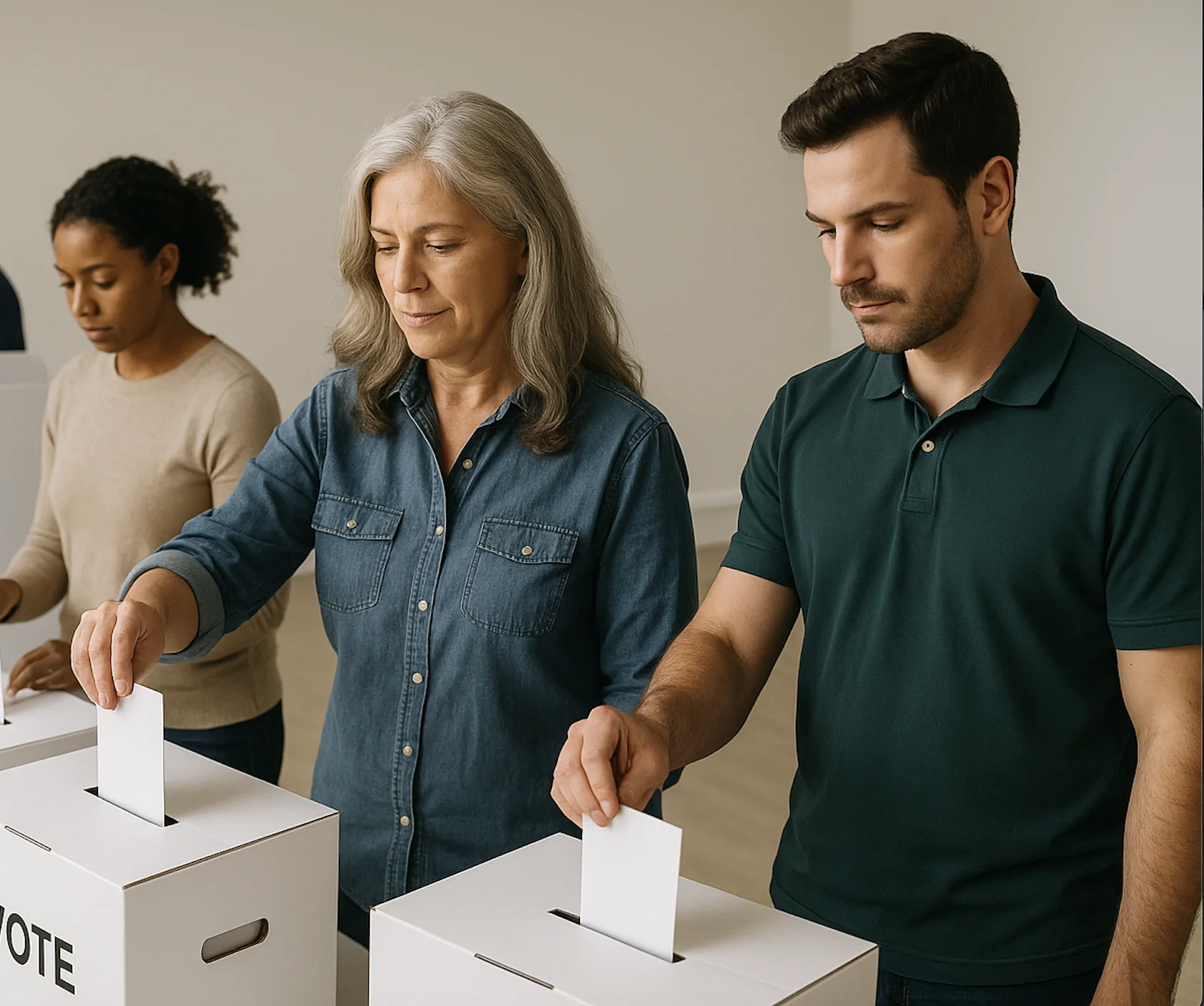 personas votando en elecciones