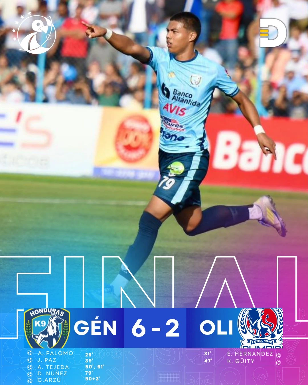 El Génesis consiguió un histórico triunfo sobre Olimpia tras vencerlo por un abultado marcador de 5-2 en un duelo que les permite soñar con liguilla. Foto: cortesía de Deportes TVC