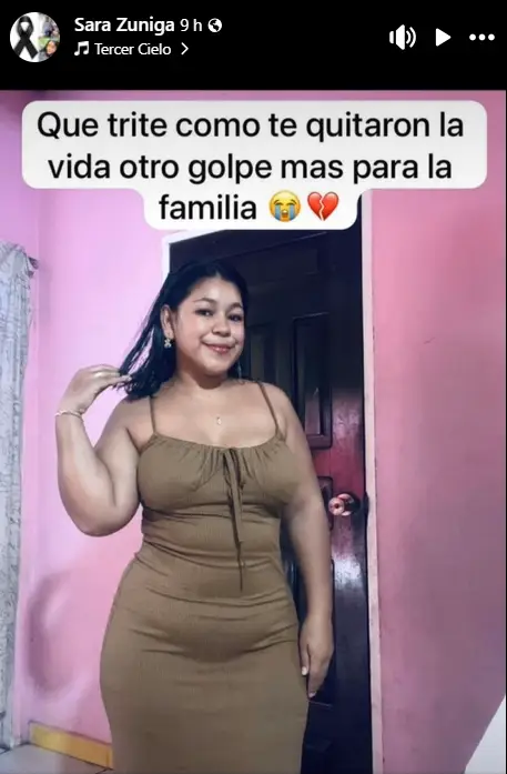 Foto del mensaje de la joven asesinada 