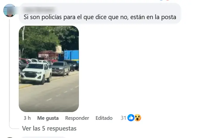 mensaje sobre el carro policial que embiste a motociclista en El Paraíso, Copán