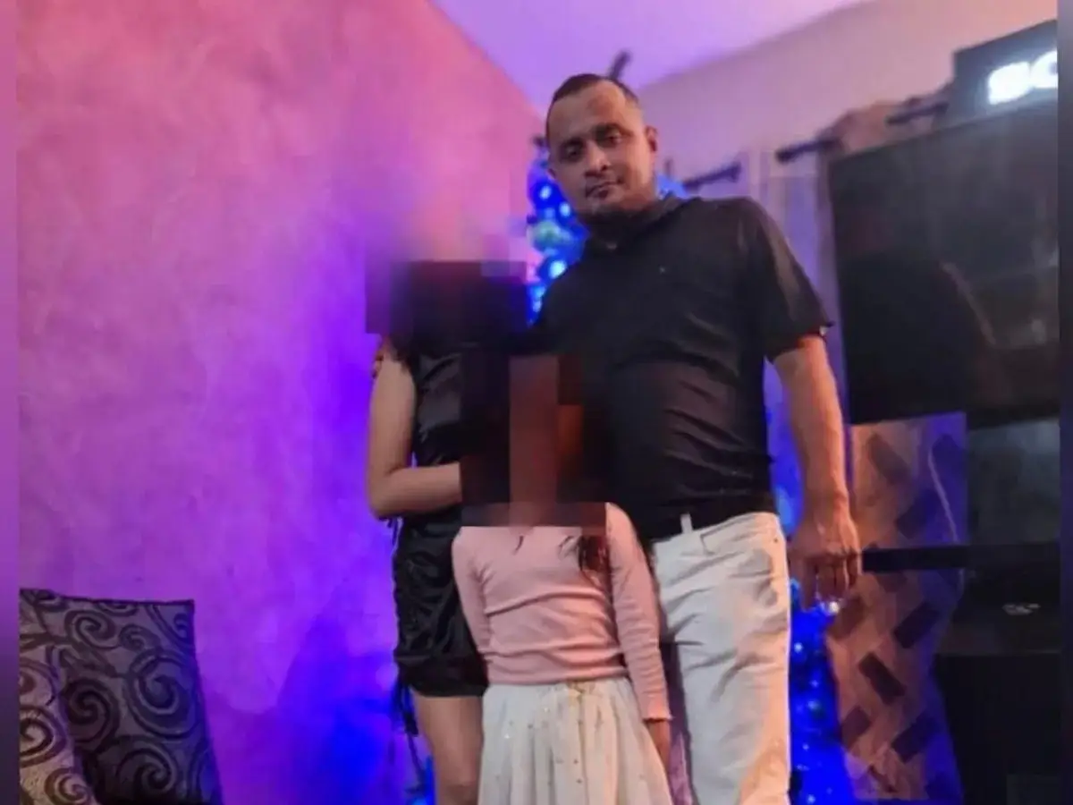 Foto del taxista asesinado en SPS y sus dos hijas