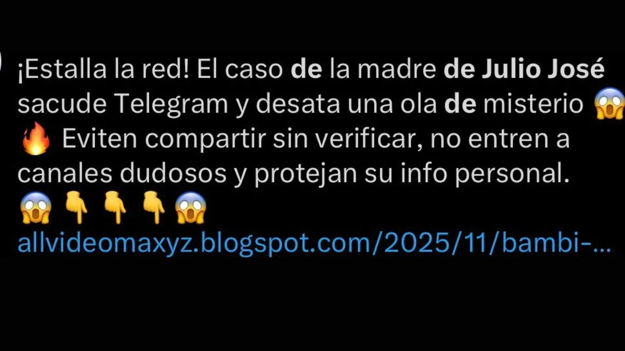 Foto que muestra comentarios en redes sociales sobre el caso del video viral de la madre de Julio José