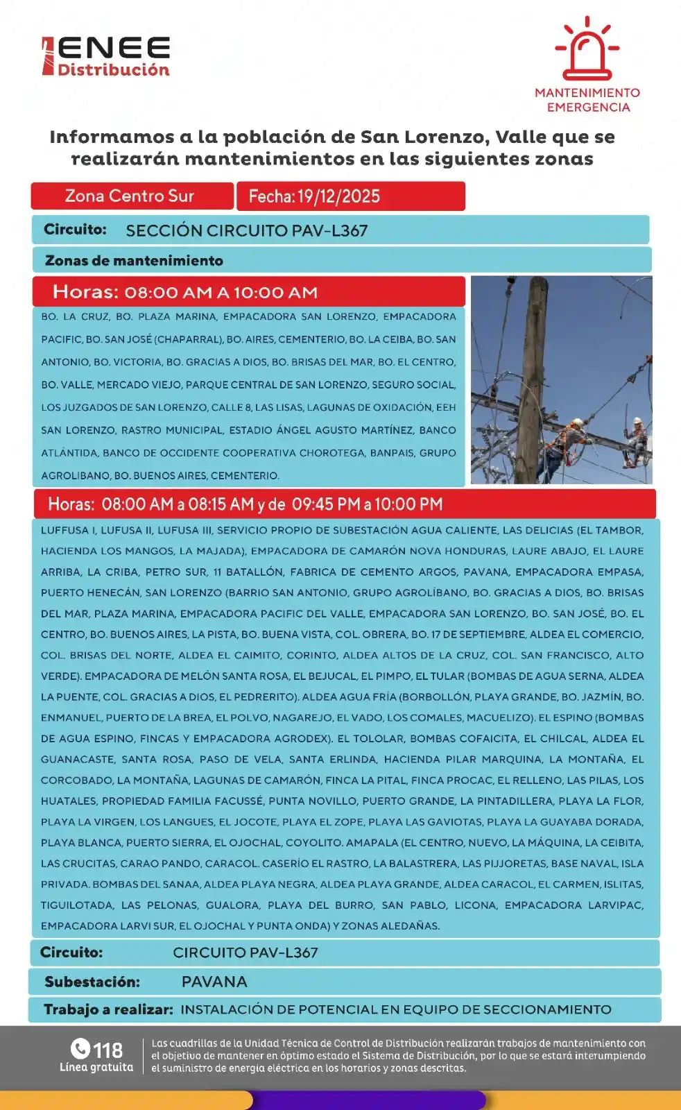 Lugares sin luz eléctrica 