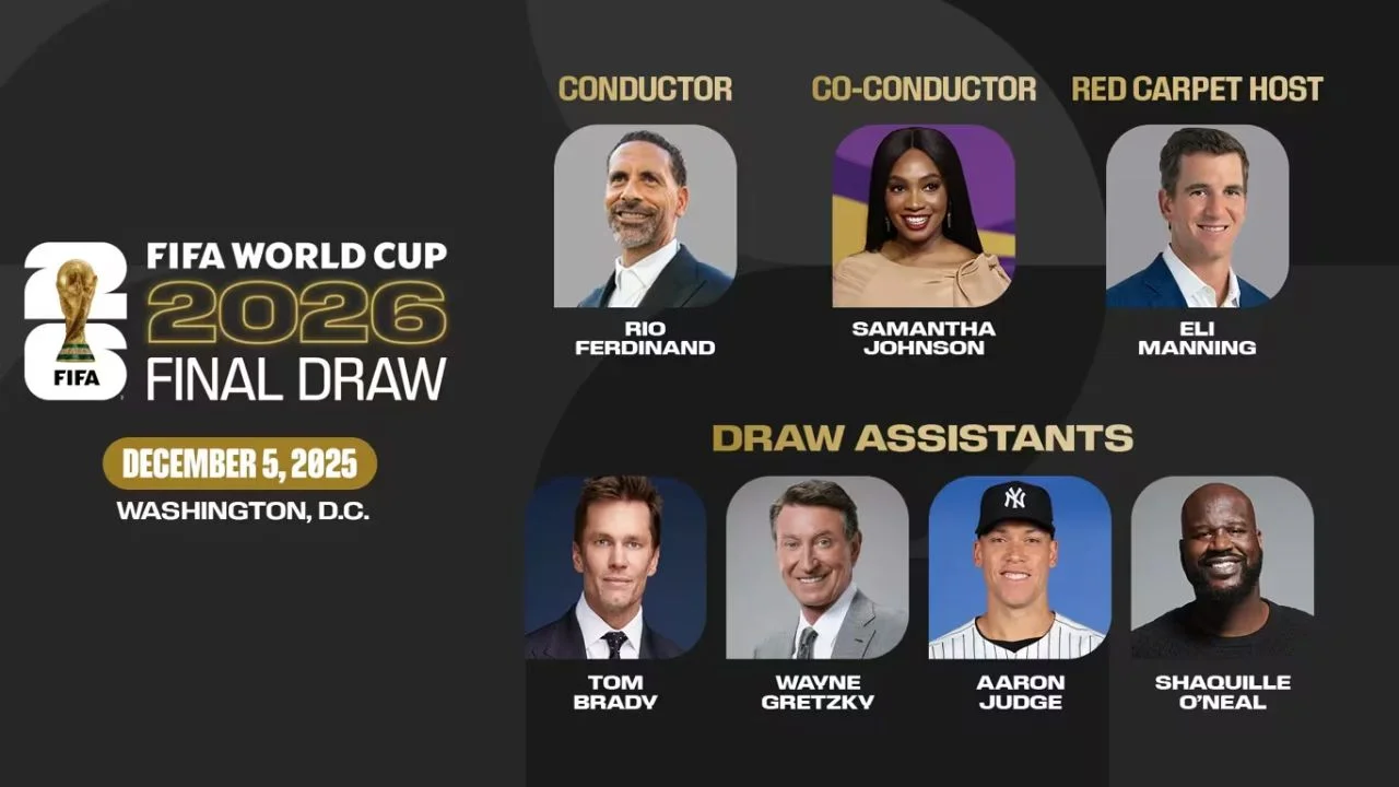 Figuras del deporte de Estados Unidos fueron presentadas para estar en el sorteo del Mundial este viernes 5 de diciembre 