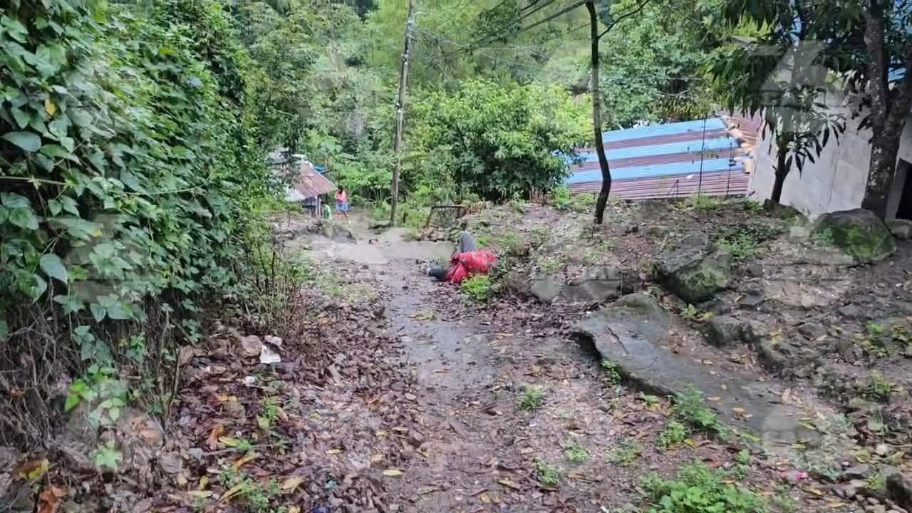 Lugar donde fue encontrado el joven ensabanado