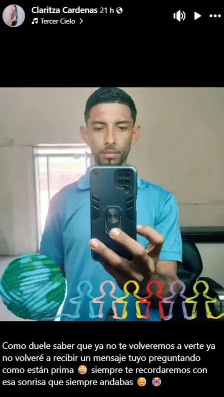 Foto del hondureño asesinado