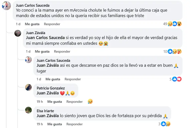 mensaje del hijos de la hondureña que muere en Estados Unidos