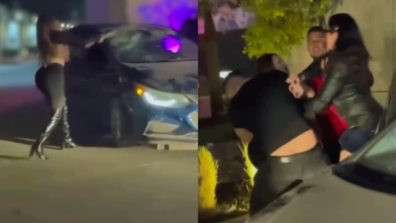 ‘Ya cálmense’: Mujer halló a su esposo en motel con otra; le dañó el carro