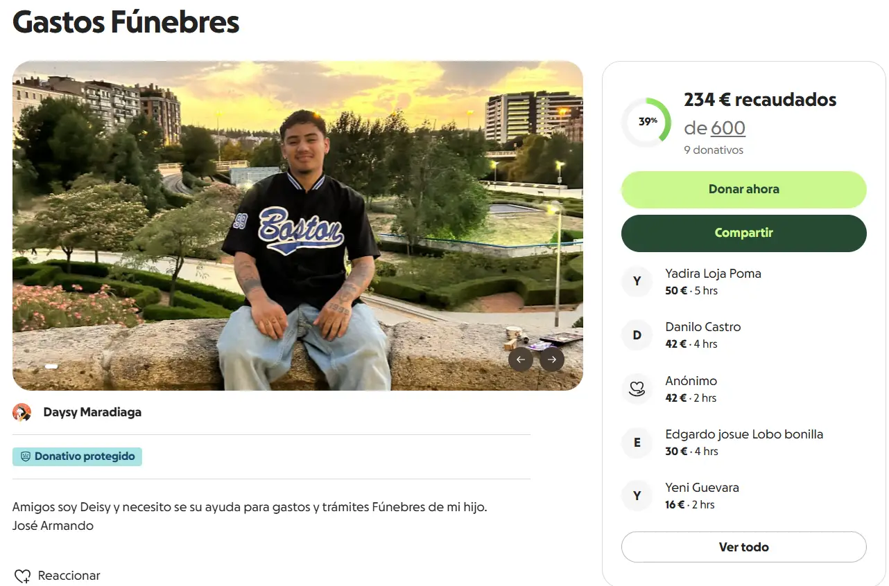 GoFundMe del hondureño