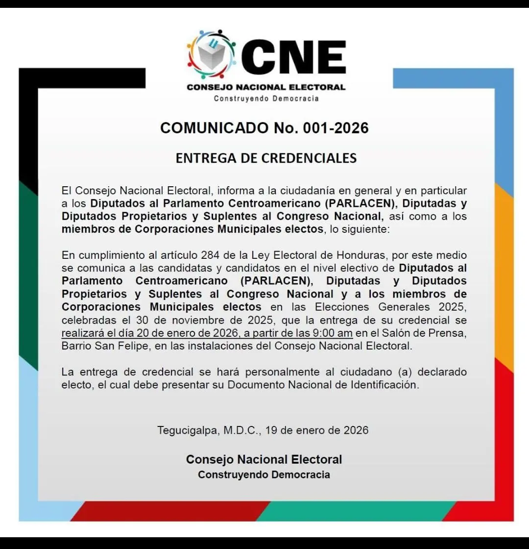 Comunicado CNE