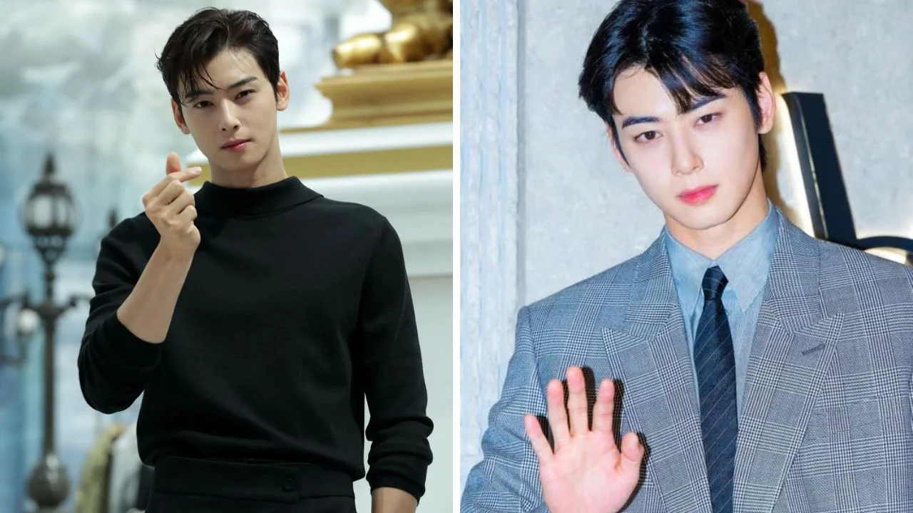 Collage de fotos de Cha Eun-woo, actor y cantante de ASTRO,