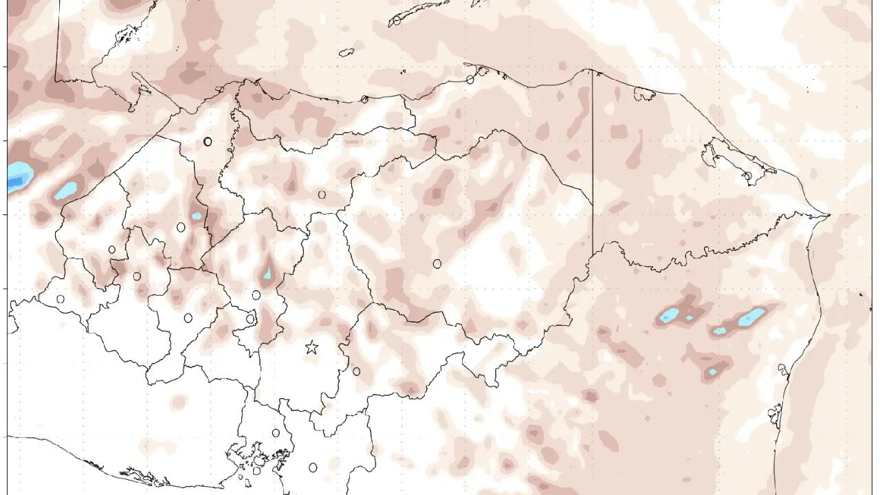 Lluvias aisladas este lunes en Honduras