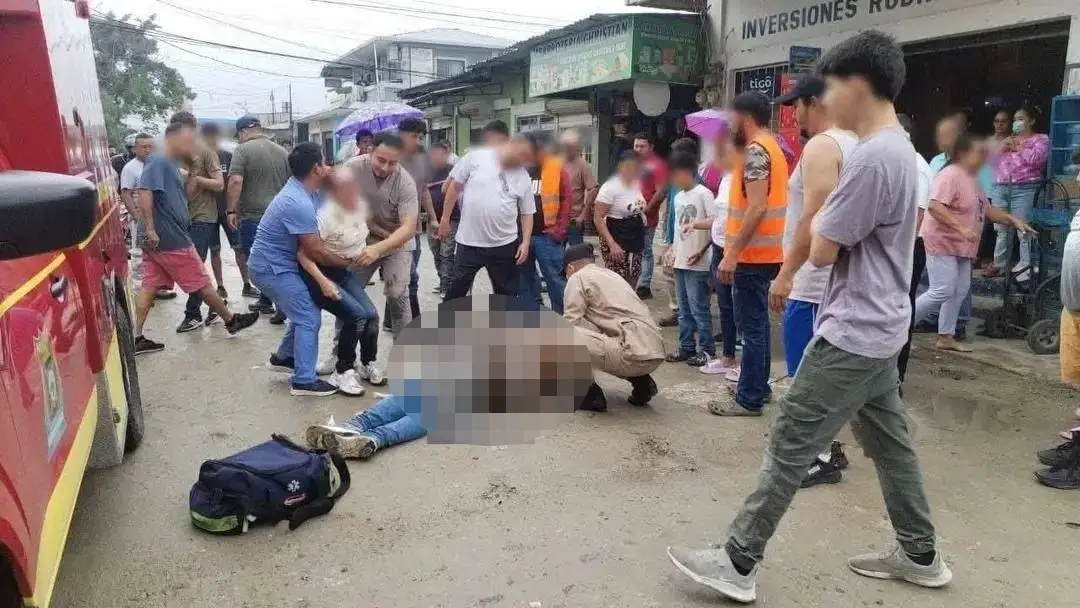 Escena del crimen de emprendedor en Choloma 