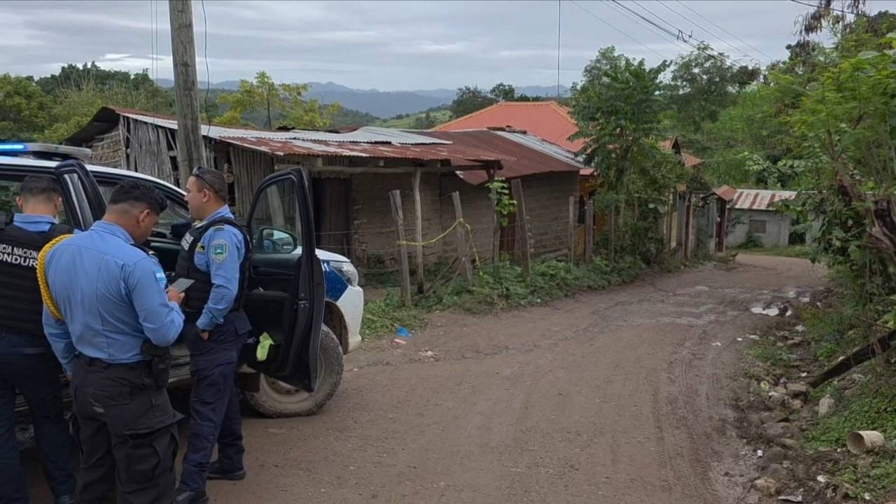 Foto de la casa donde matan al hondureño mientras dormía en una hamaca en su casa