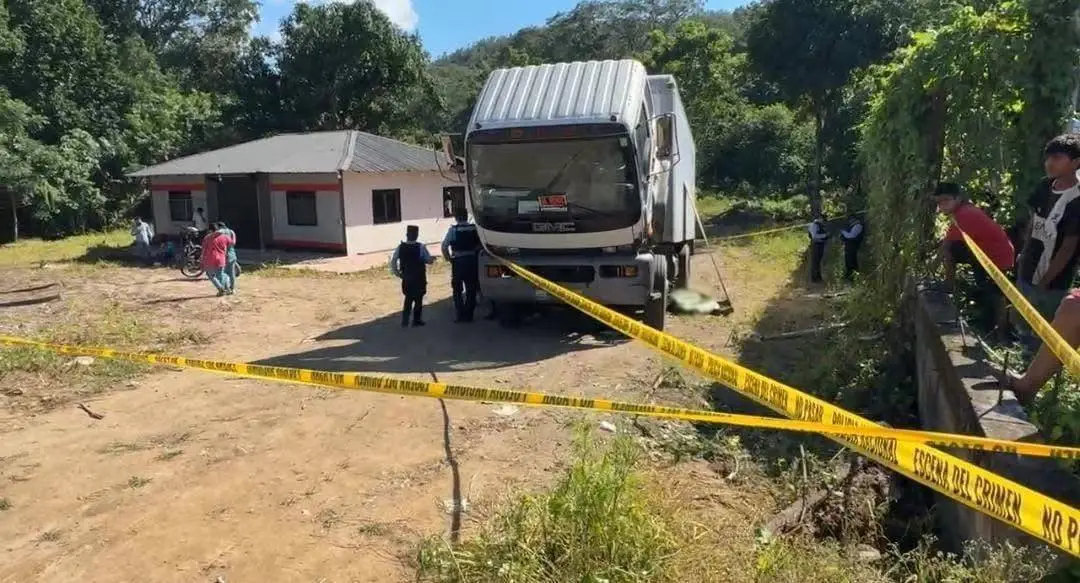 Escena donde fue asesinado un hombre en Cofradía