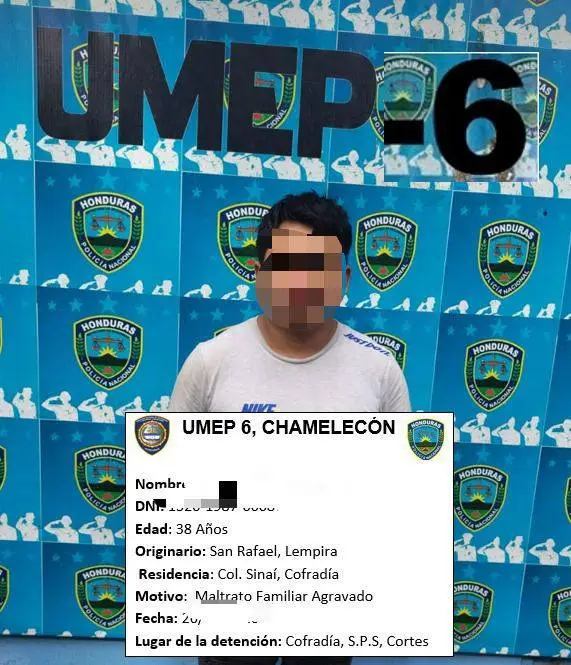 Foto del expolicía capturado por maltratar hijos