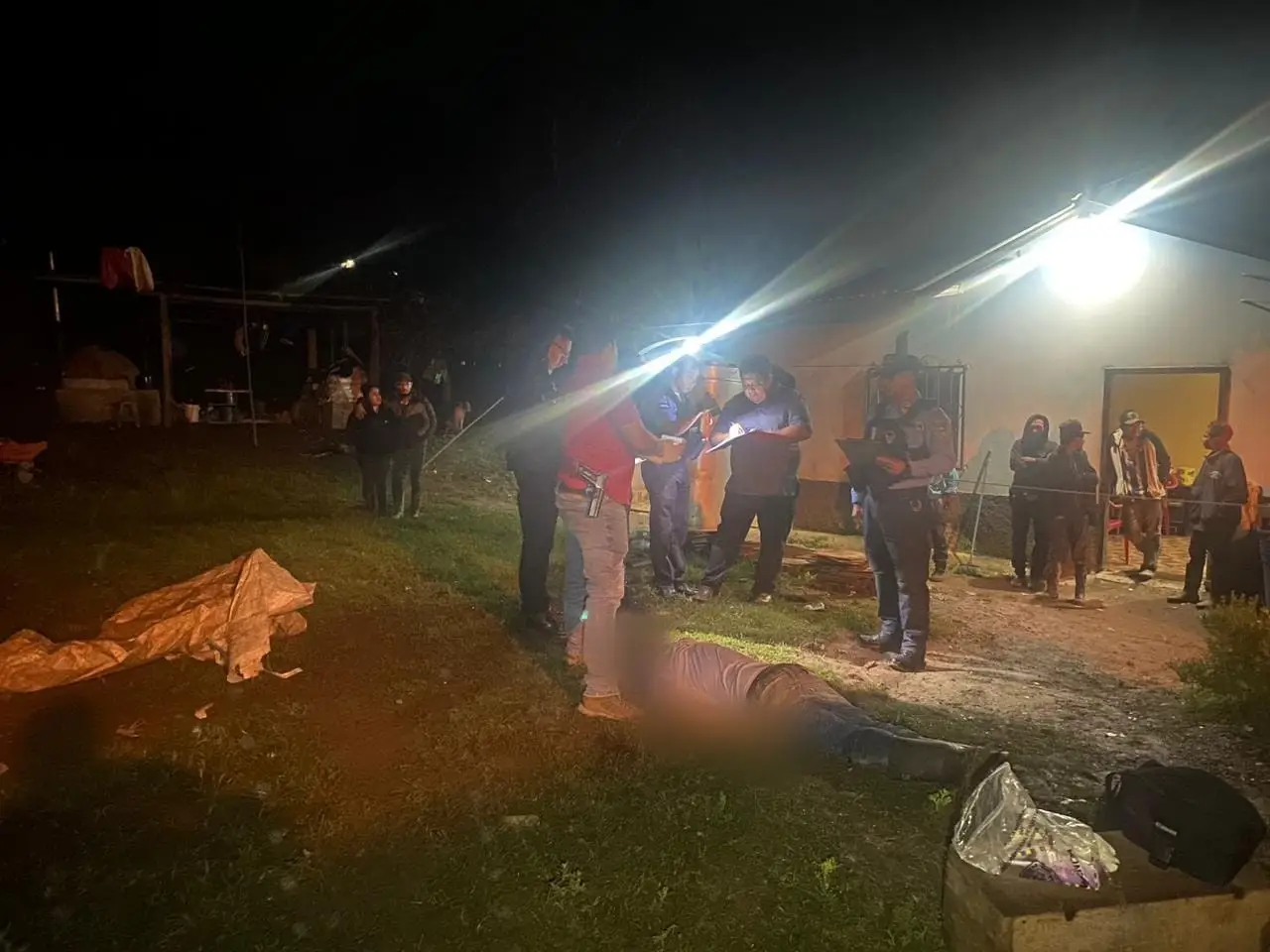 Escena del crimen donde hondureño que quitó la vida a su hermano