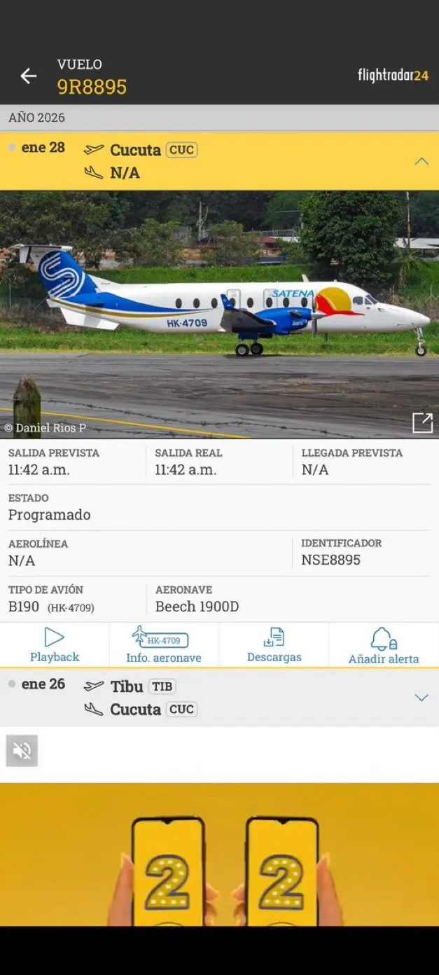 Información de vuelo