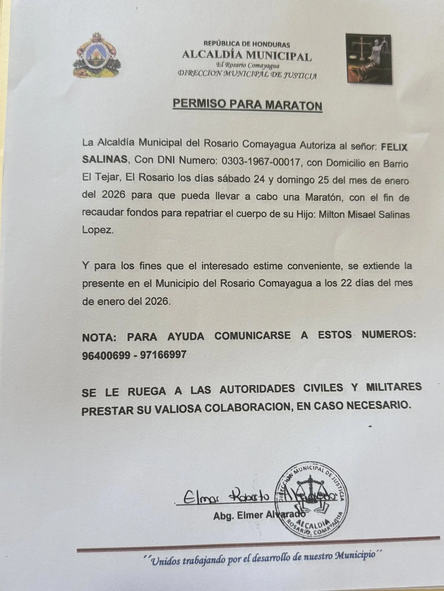 Nota de los padres del hondureño que murió tras recibir una golpiza en Estados Unidos