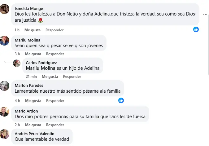 Mensajes sobre uno de los jóvenes asesinados en Lempira