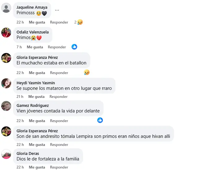 Mensajes de familiares de los jóvenes asesinados en Lempira