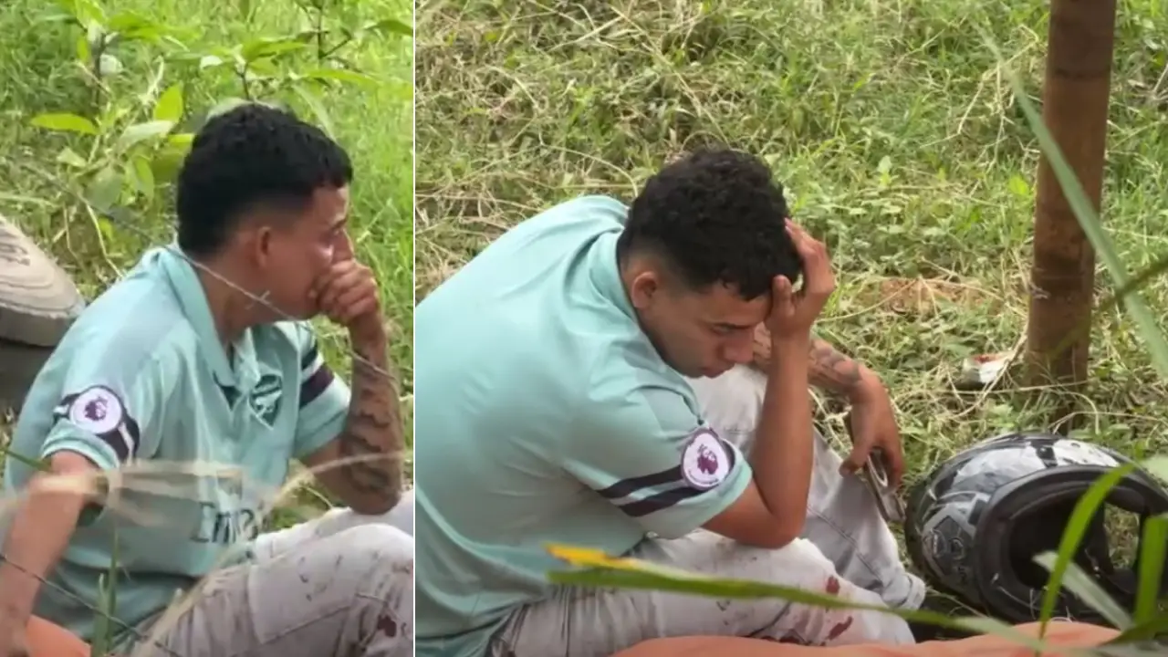 Video: Joven llora desconsolado la muerte de acompañante en accidente en Cortés Imagen de Video: Joven llora desconsolado la muerte de acompañante en accidente en Cortés
