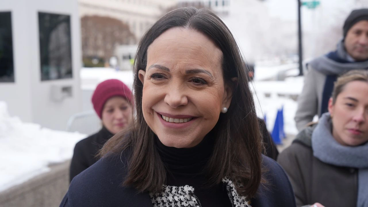 Imagen de María Corina Machado pide transición real en Venezuela tras reunión en Washington