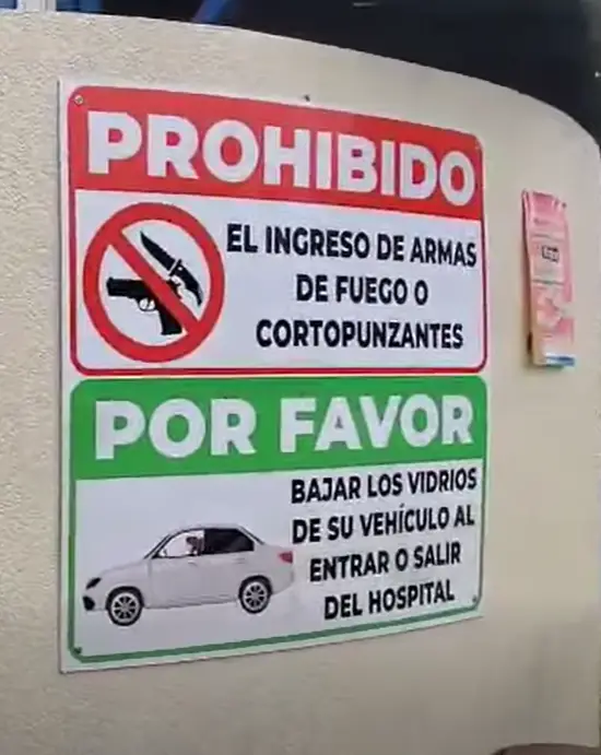 prohibiciones de ingreso al Hospital General Atlántida 