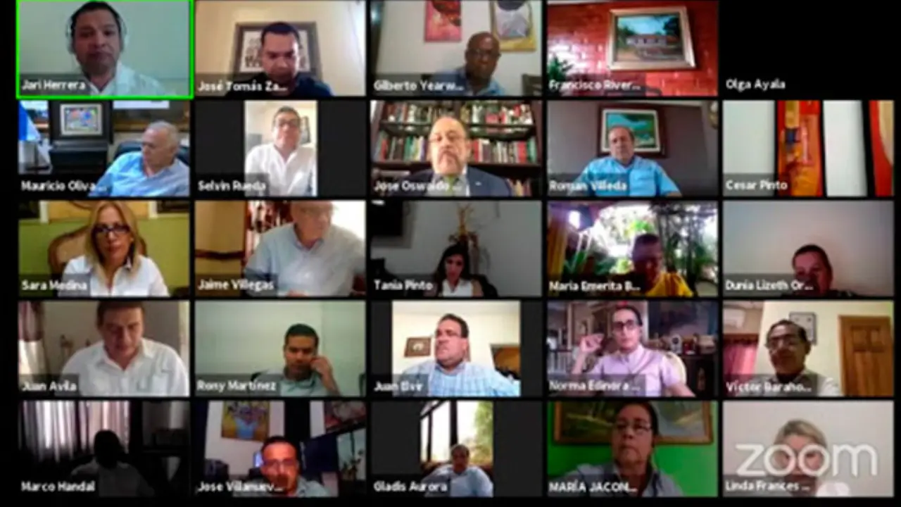 Sesión virtual del Congreso Nacional en el 2022.