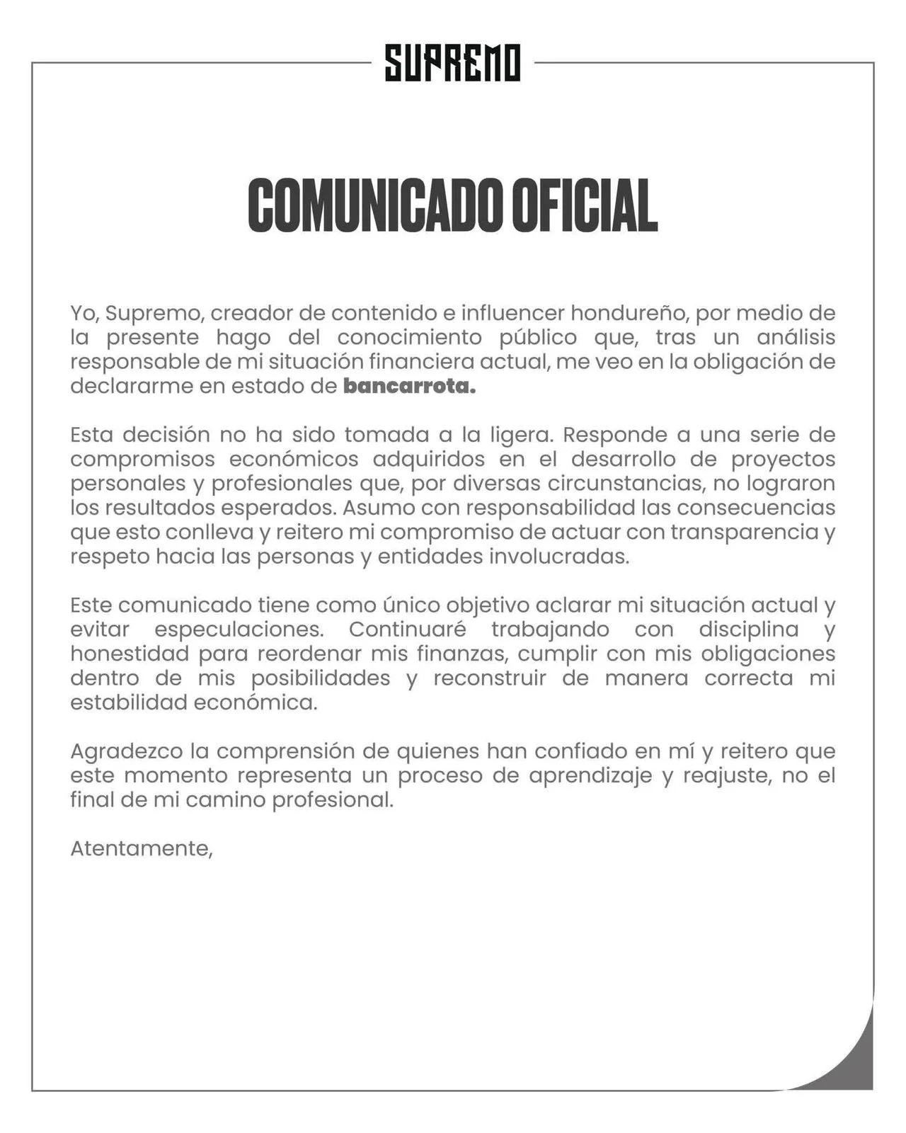 Comunicado