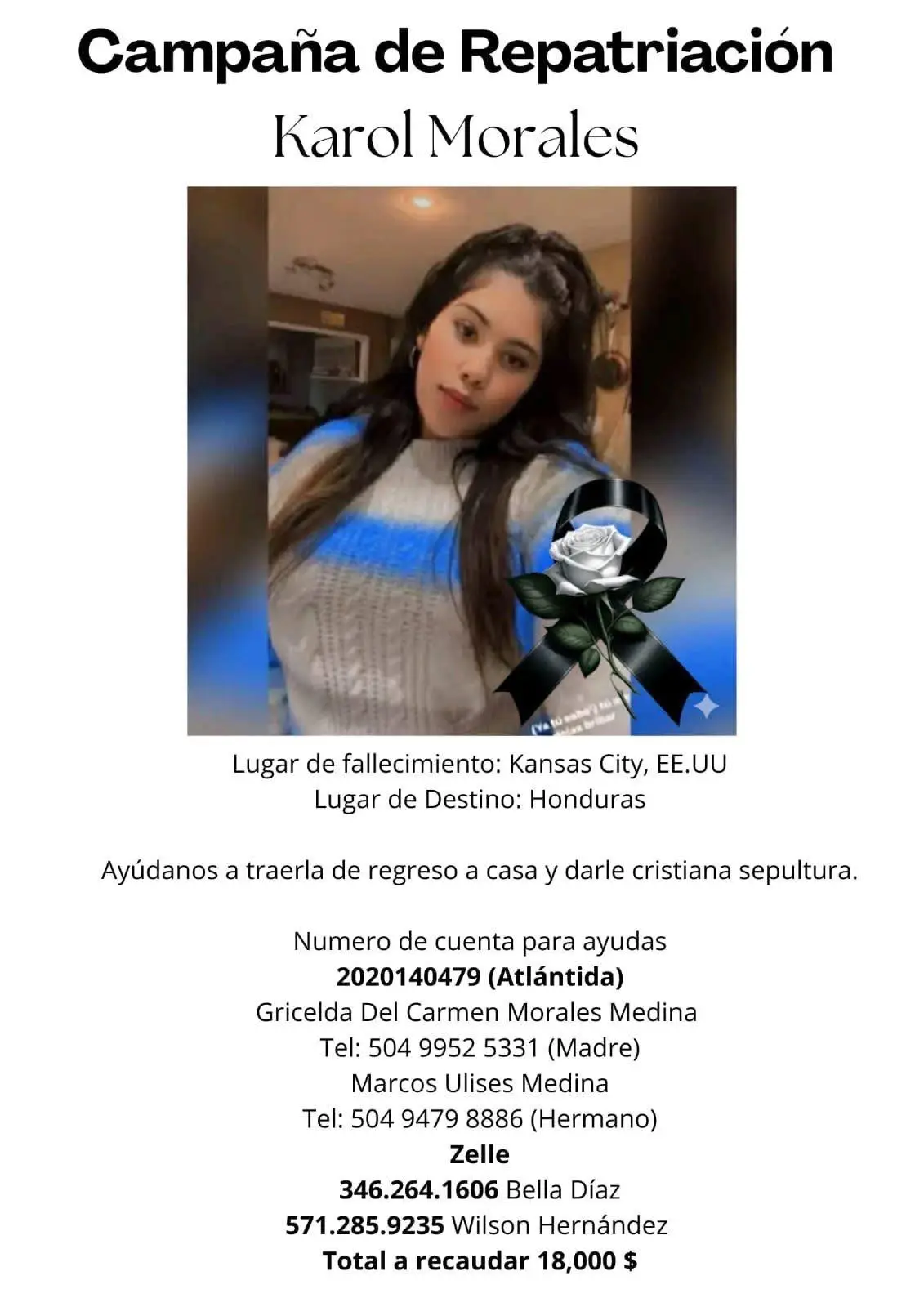Foto de la hondureña que fue asesinada por su esposo en Estados Unidos