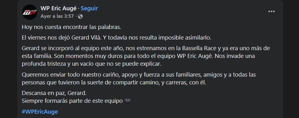 ¿Gerard Vilà Enduro de qué murió?