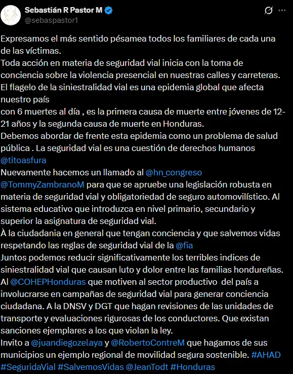 mensaje de X