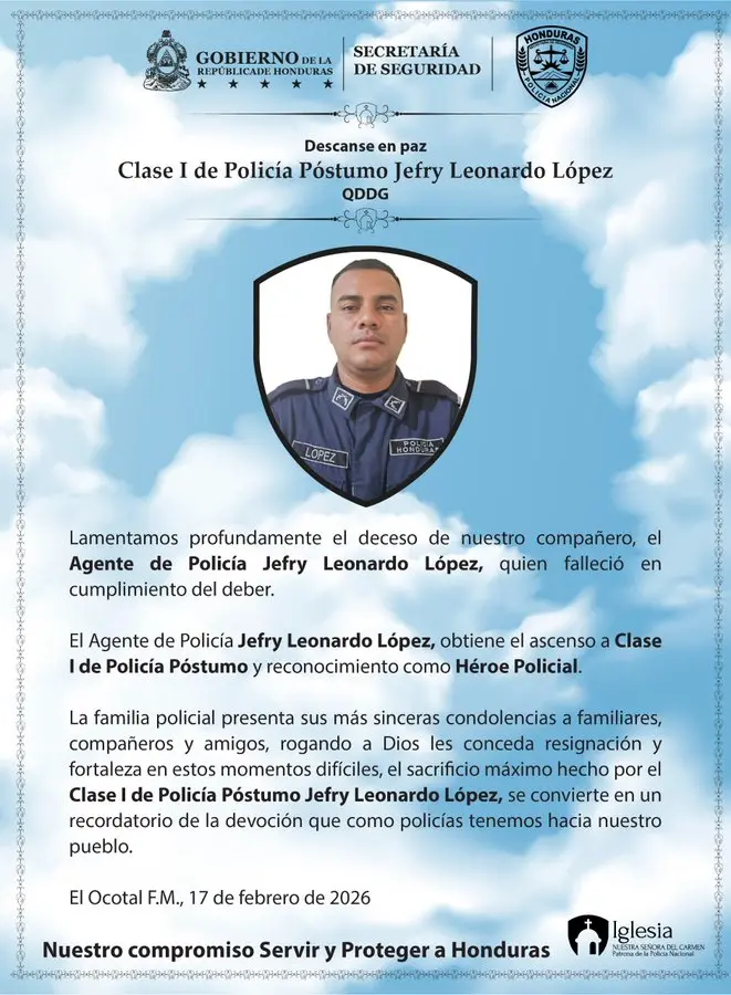 comunicado de la policía