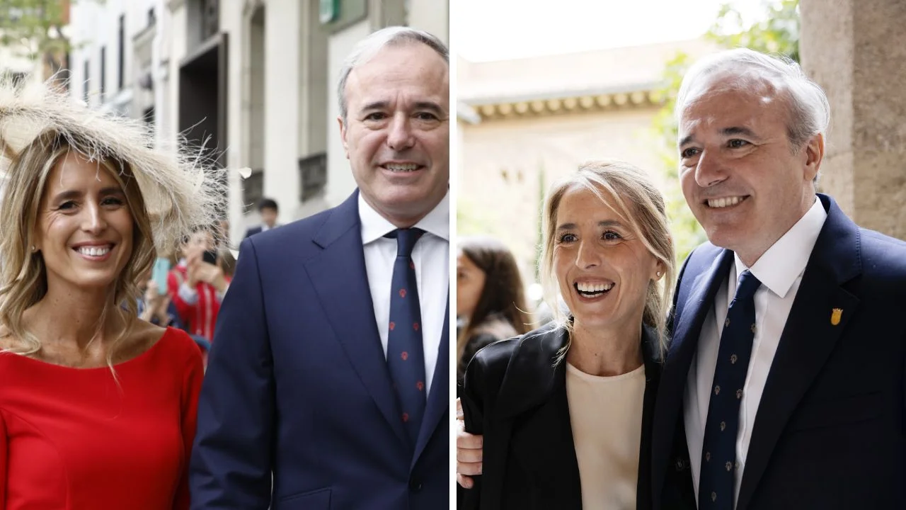 Collage de fotos de Jorge Azón junto a su esposa Ana Belén Blasco