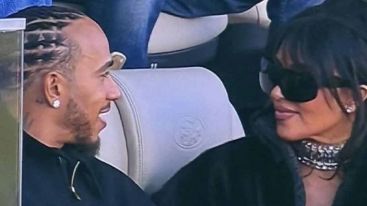 Kim Kardashian y Lewis Hamilton.