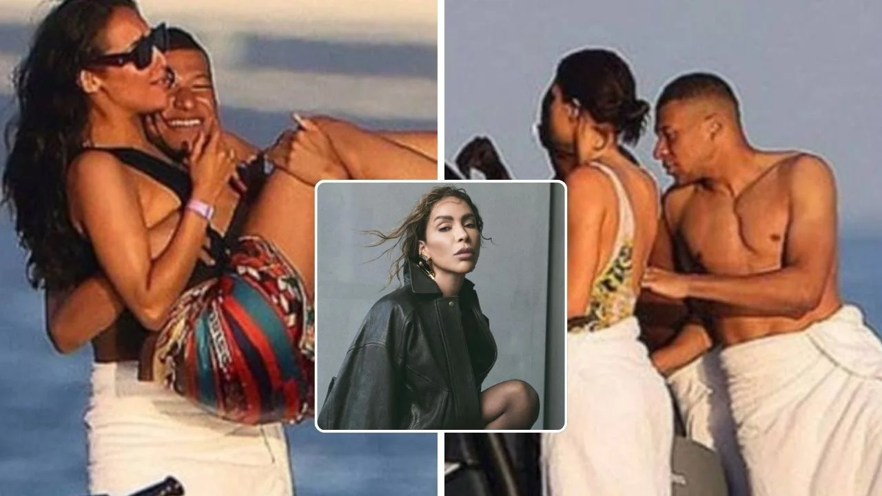 Collage de fotos de Mbappé y la modelo Inés Rau