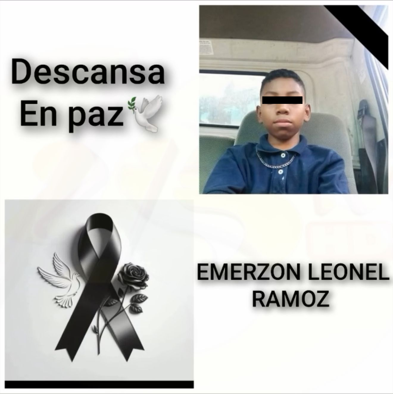 Foto del menor que murió en un accidente de moto en Olancho 