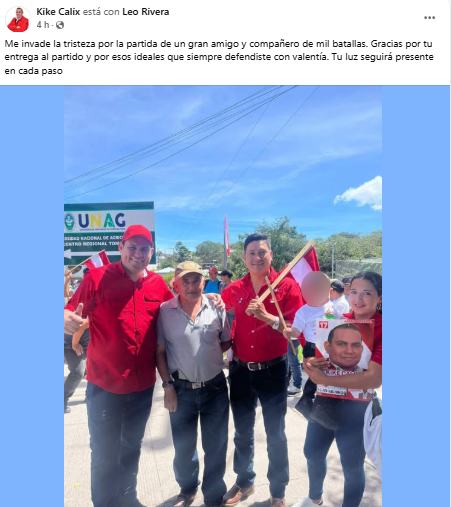 Mensaje de Kike Cálix sobre asesinato de Leo Rivera 